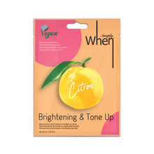 Load image into Gallery viewer, &quot;Simply When&quot; Vegan Citron Brightening &amp; Tone Up Sheet Mask

